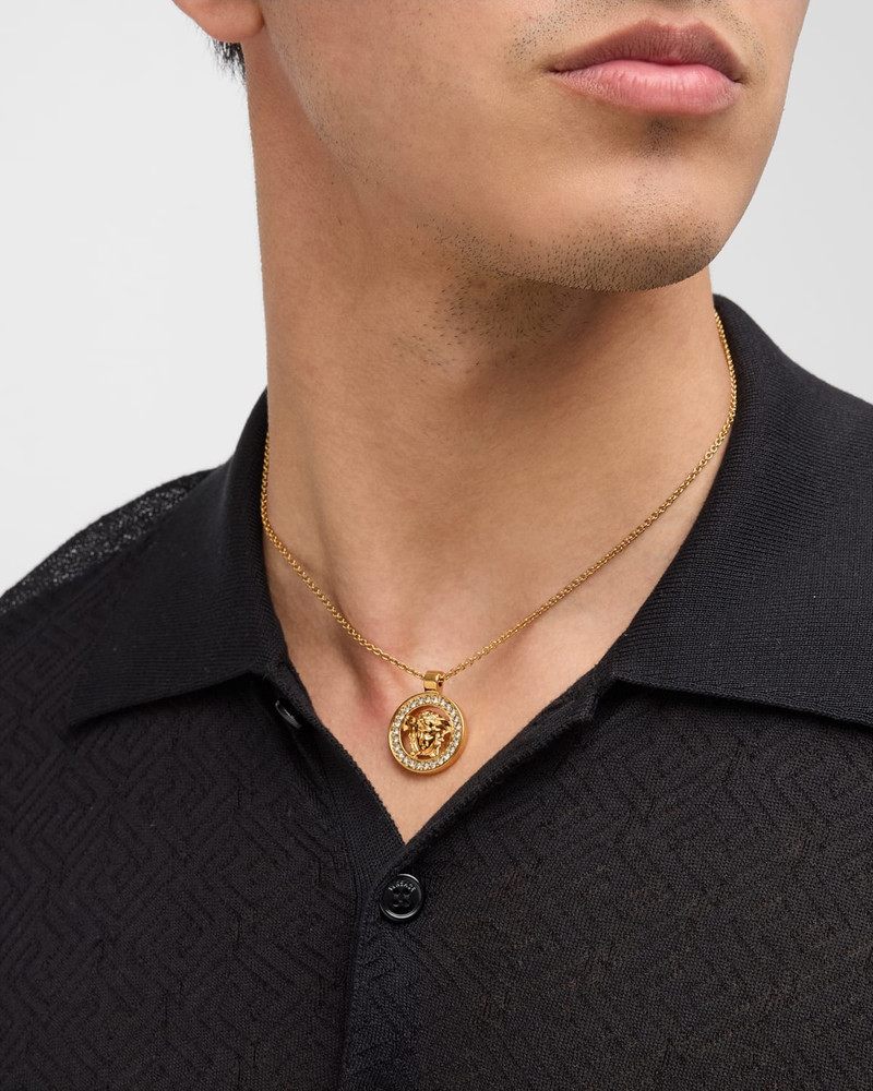 VERSACE Men's Crystal Medusa Pendant Necklace outlook