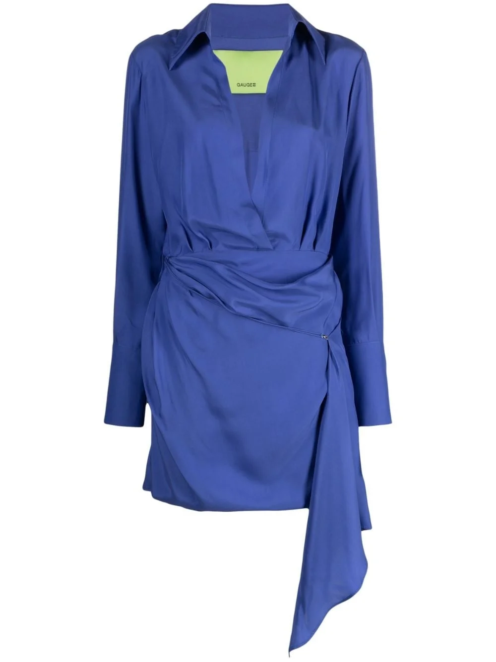 Gravia draped silk shirtdress - 1