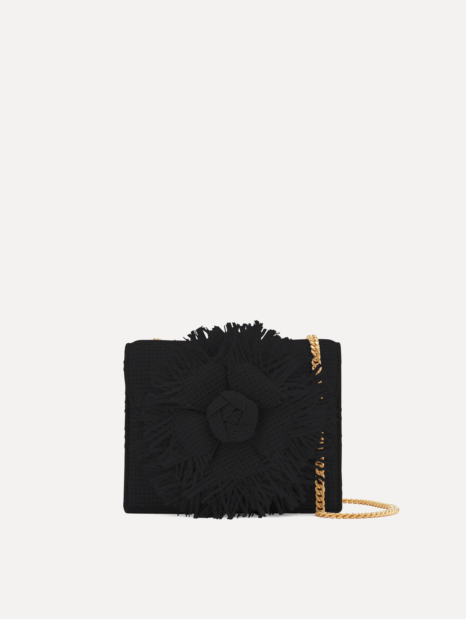 WOVEN RAFFIA MINI TRO BAG - 1