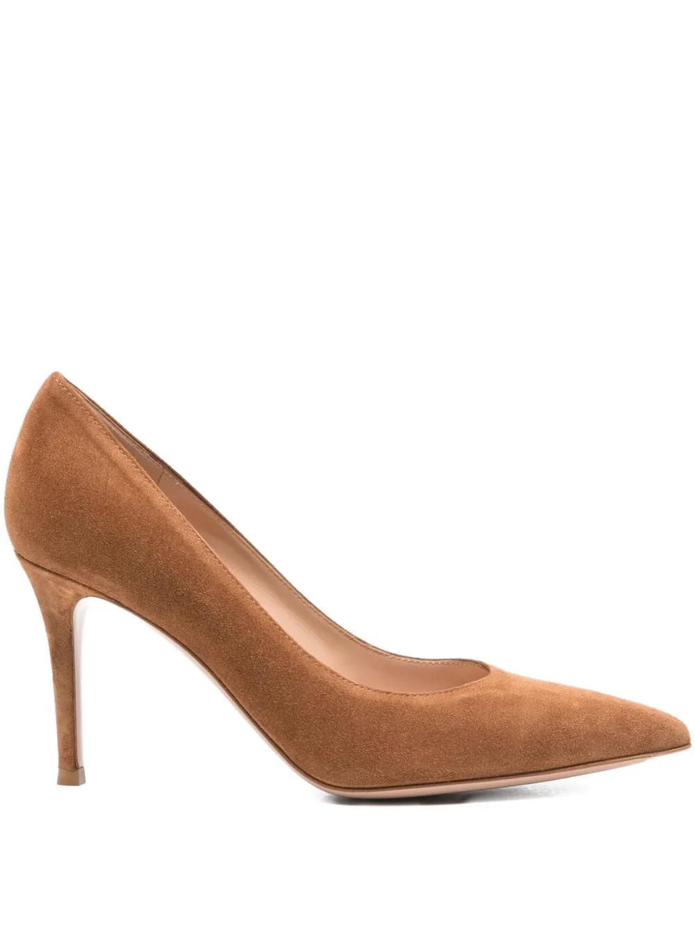 85mm Gianvito pointed-toe suede pumps - 1