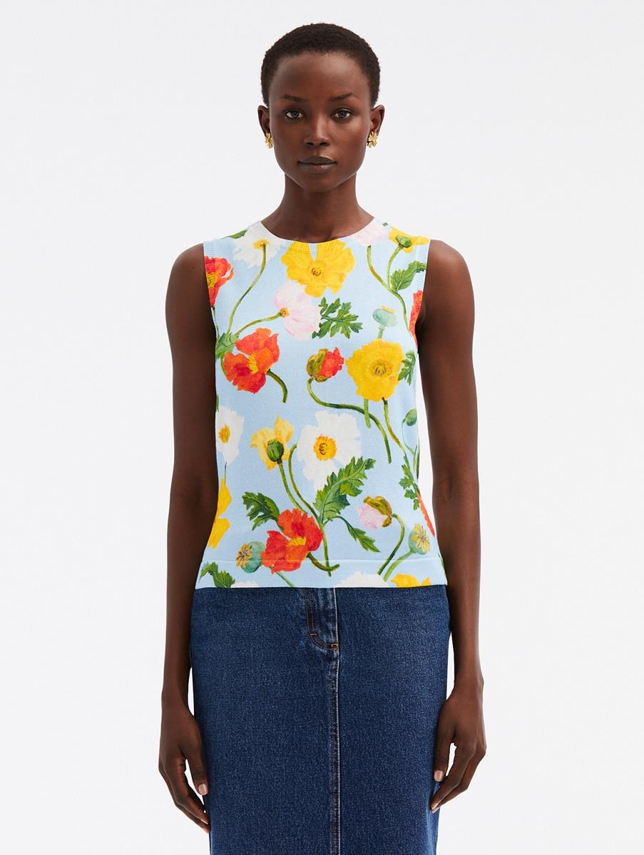 PAINTED POPPIES PRINTED TANK - 1