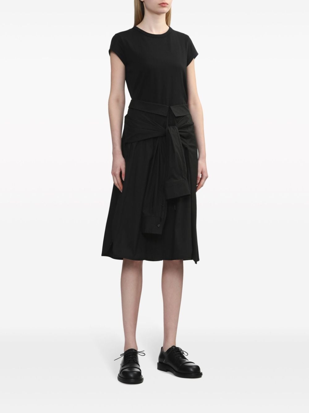 shirted-skirt midi T-shirt dress - 2