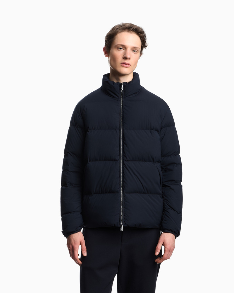 EMPORIO ARMANI Quilted nylon, full-zip puffer jacket outlook