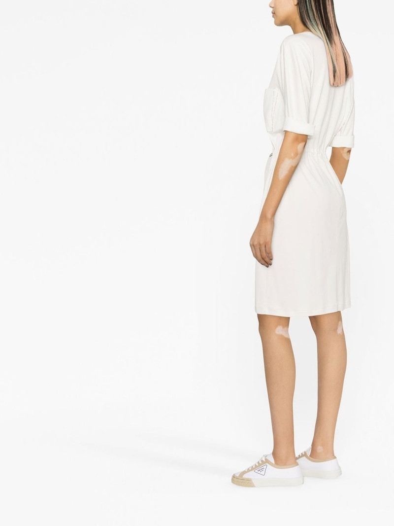 drawstring-waist cotton T-shirt dress 3