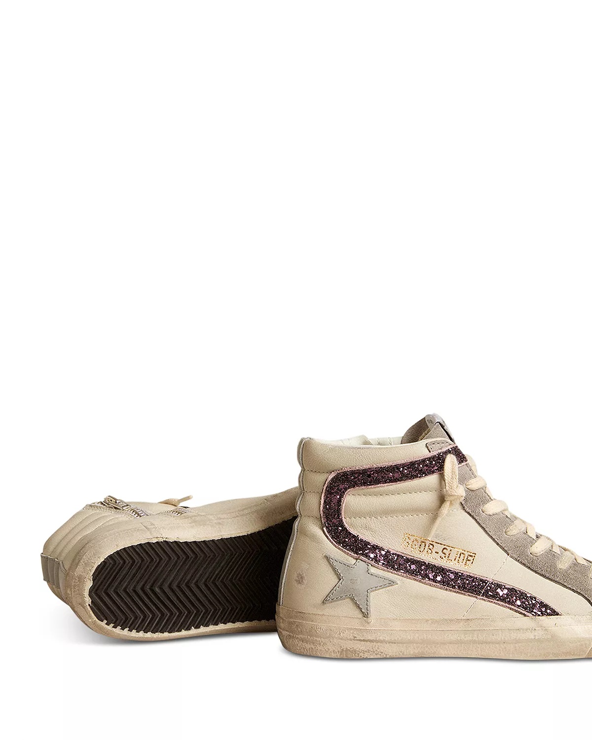 Women's Slide Classic Star & Glitter Wave High Top Sneakers - 4