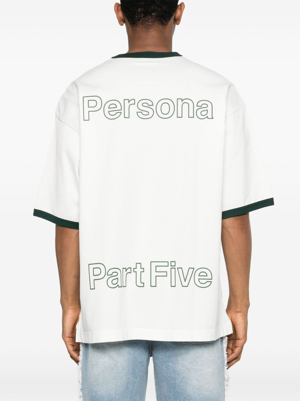Leon-embroidered ringer T-shirt - 3