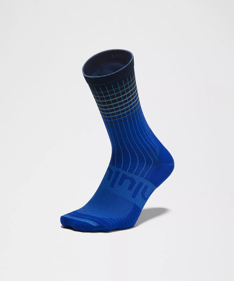 Unisex Power Stride Crew Socks *Reflective Grid 3