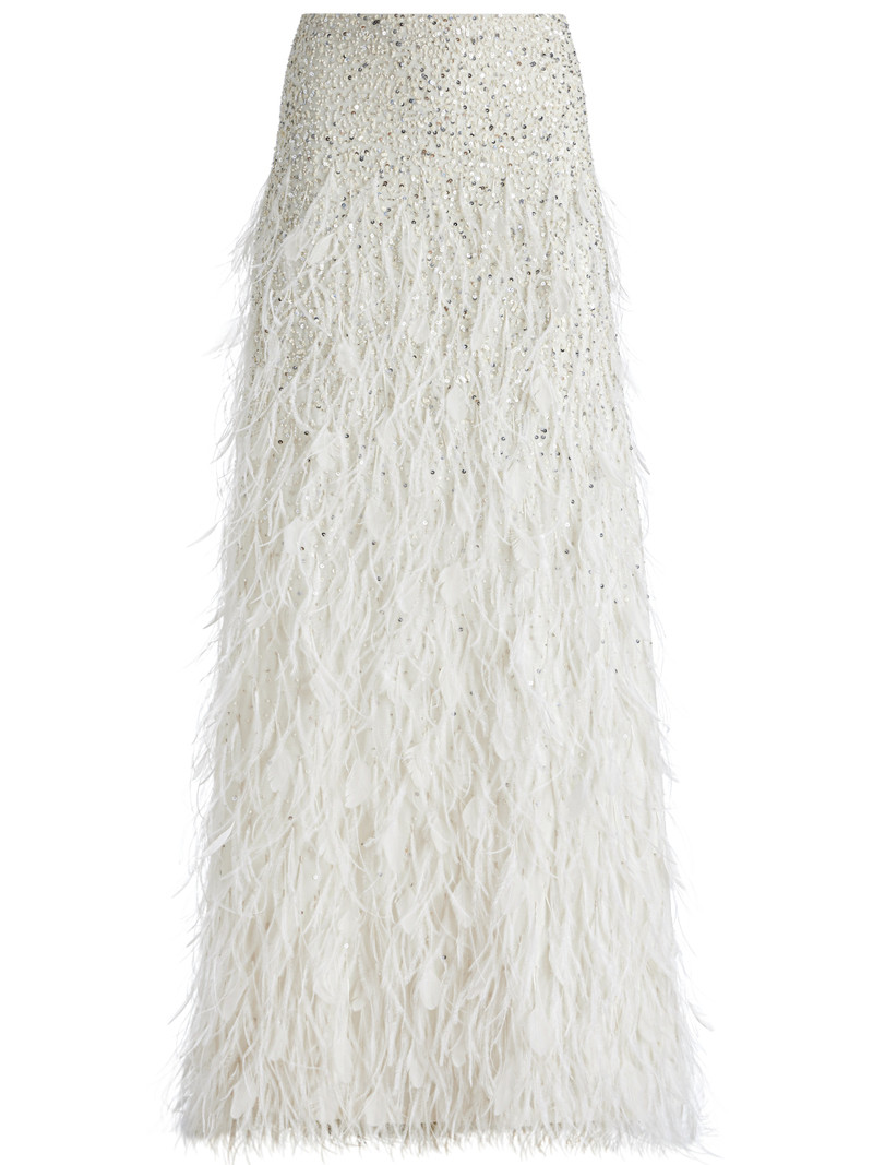 ASHTON EMBELLISHED FEATHER SKIRT 1