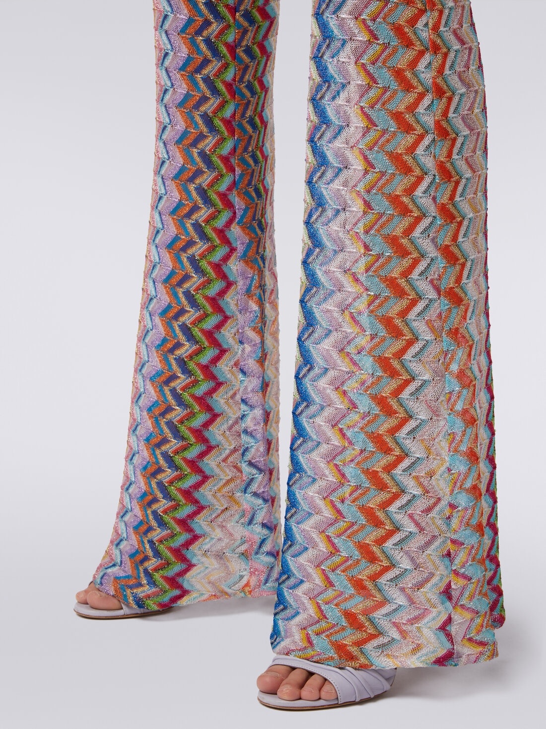 Flared trousers with lurex - 5