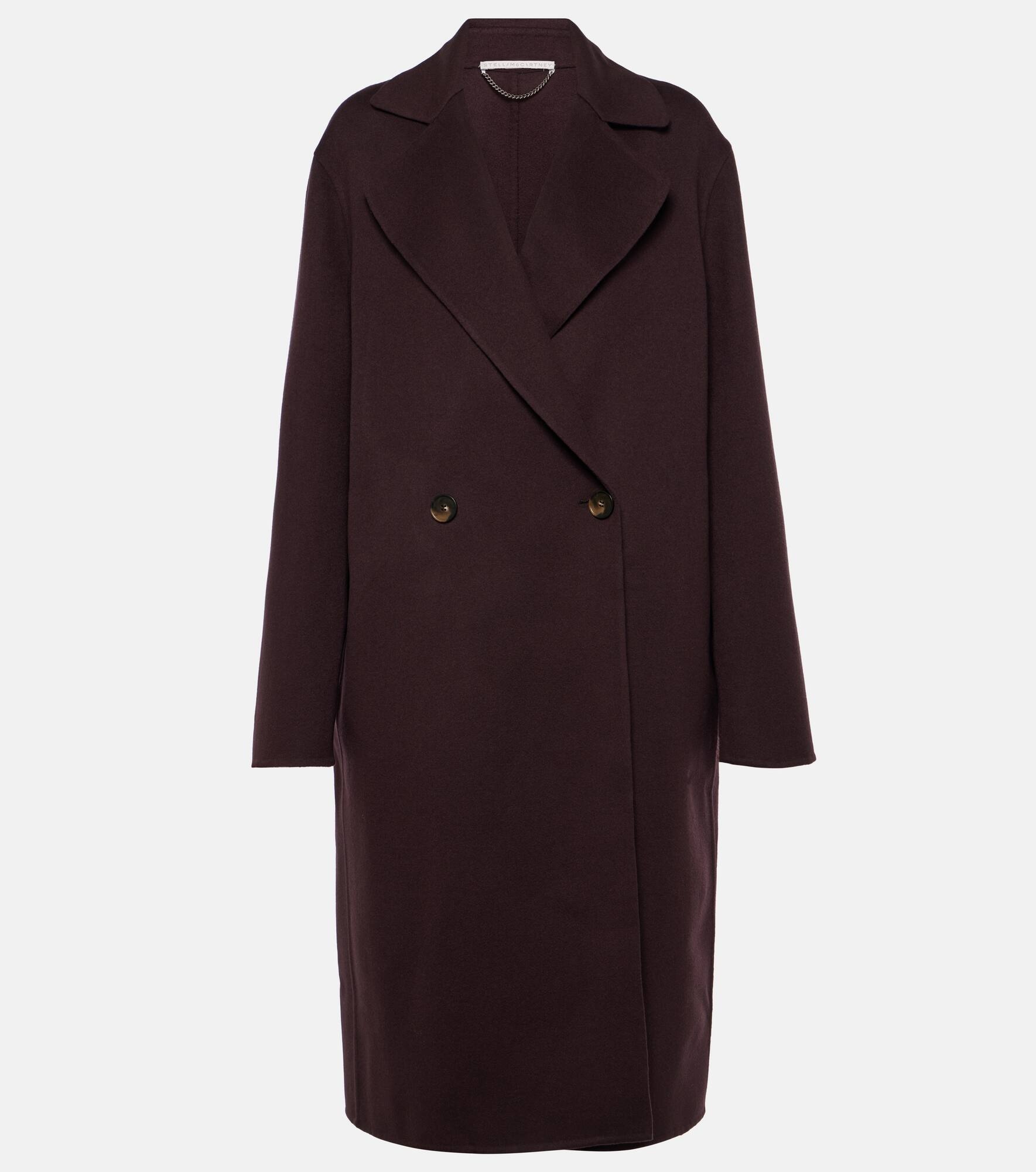 Double-breasted wool coat - 1