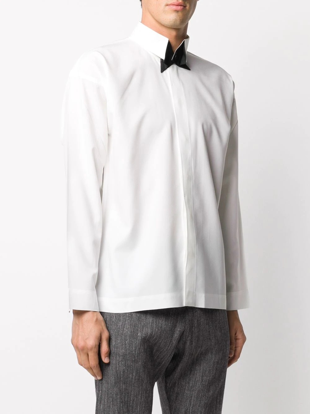 contrast collar button shirts - 3