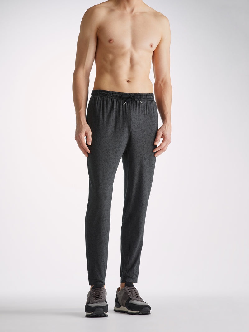 Men's Track Pants London 10 Micro Modal Black - 5