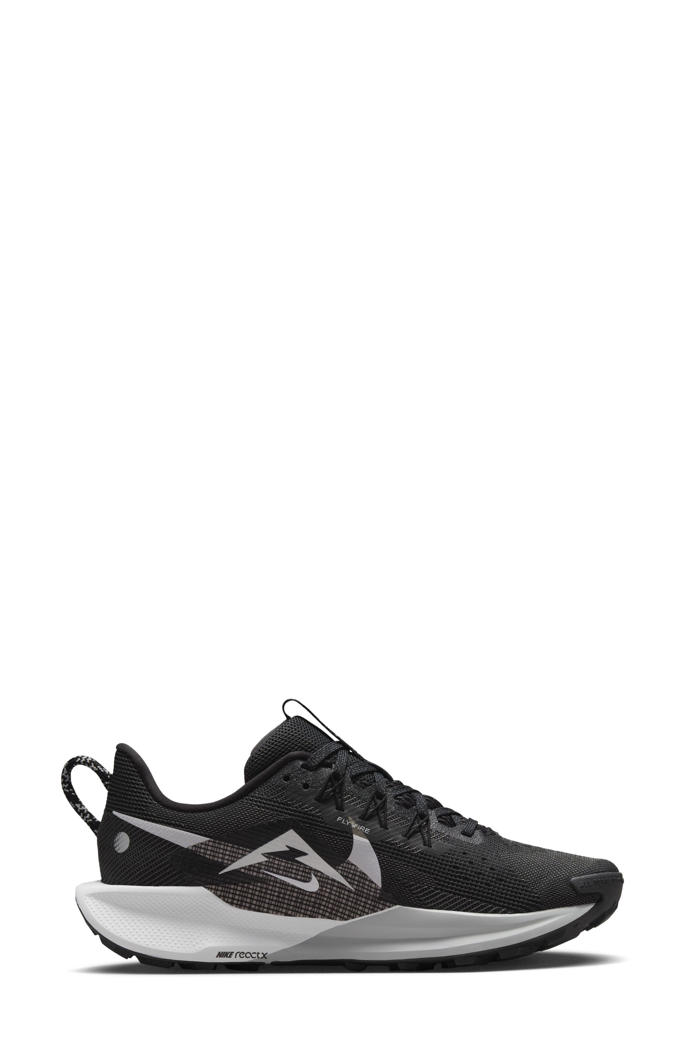 Nike ReactX Pegasus 5 Trail Running Shoe in Black/Anthracite/Grey/White at Nordstrom - 6