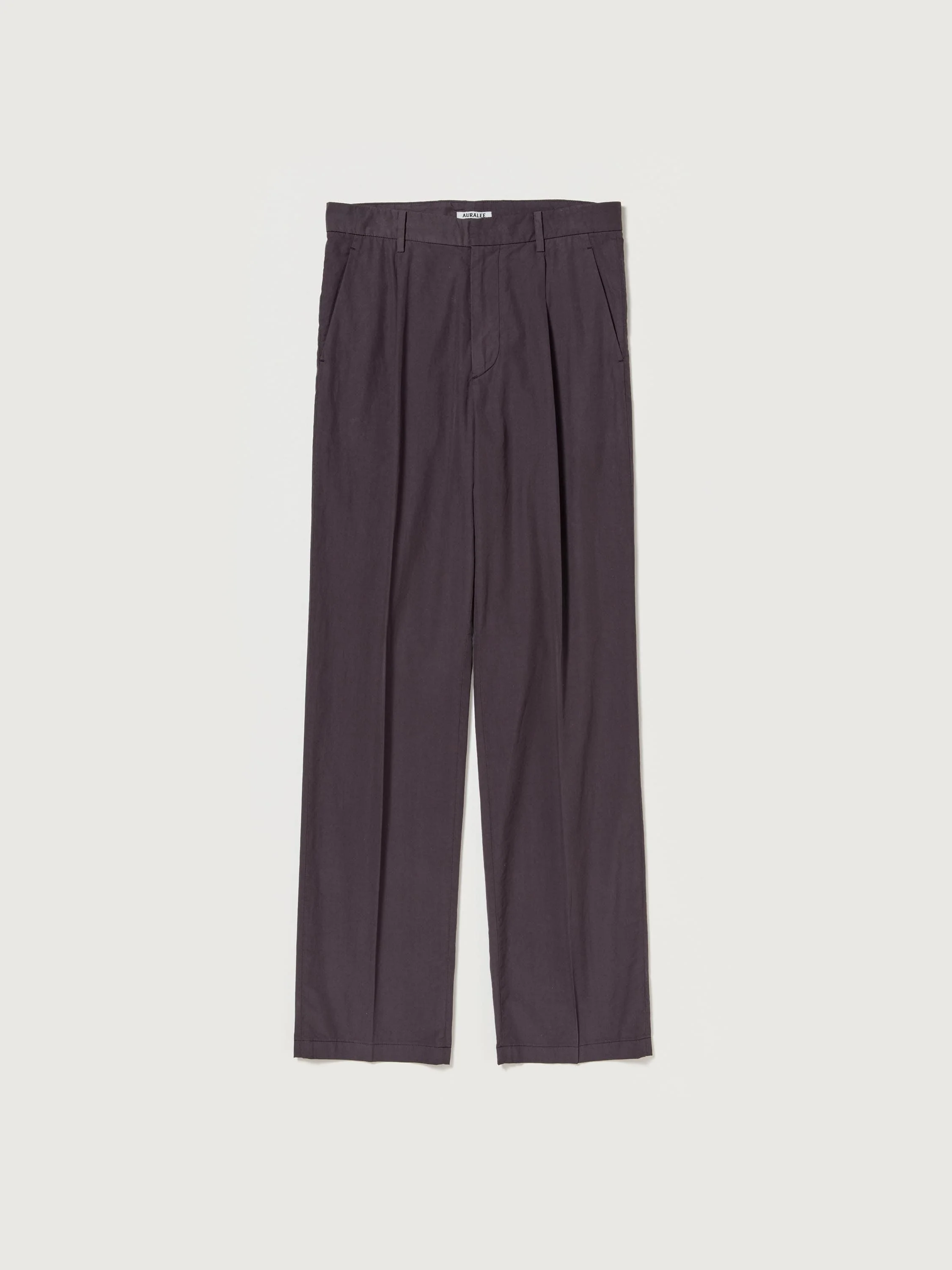 GARMENT-DYED FINX SHUTTLE WEATHER ONE-TUCK SLACKS - 1