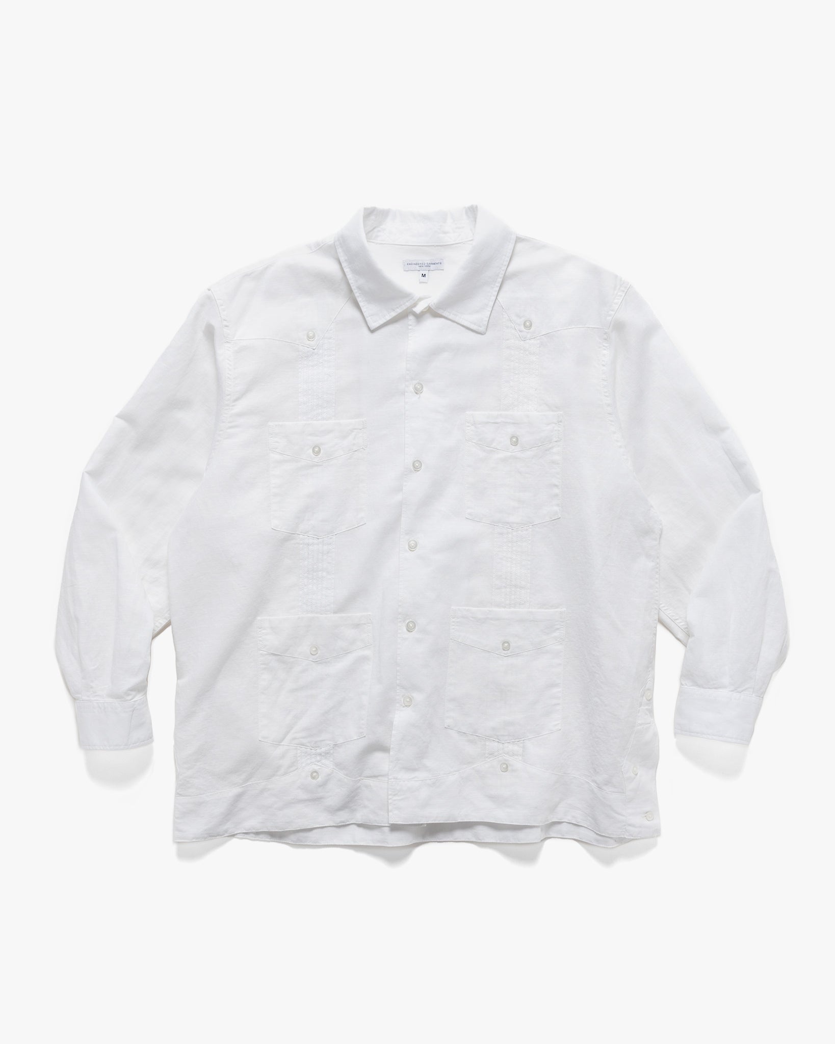 Guayabera Shirt Linen Handkerchief White - 1