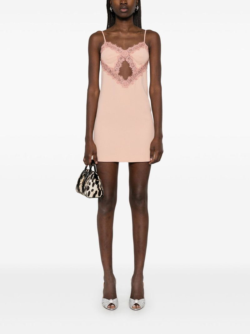 Blumarine lace-detail mini dress outlook