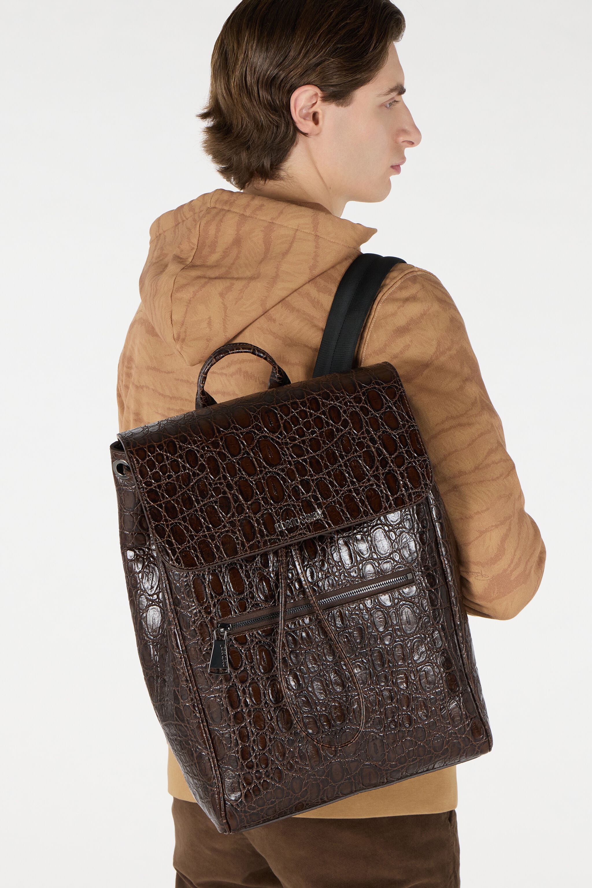 Crocodile Scale-Effect Backpack - 2