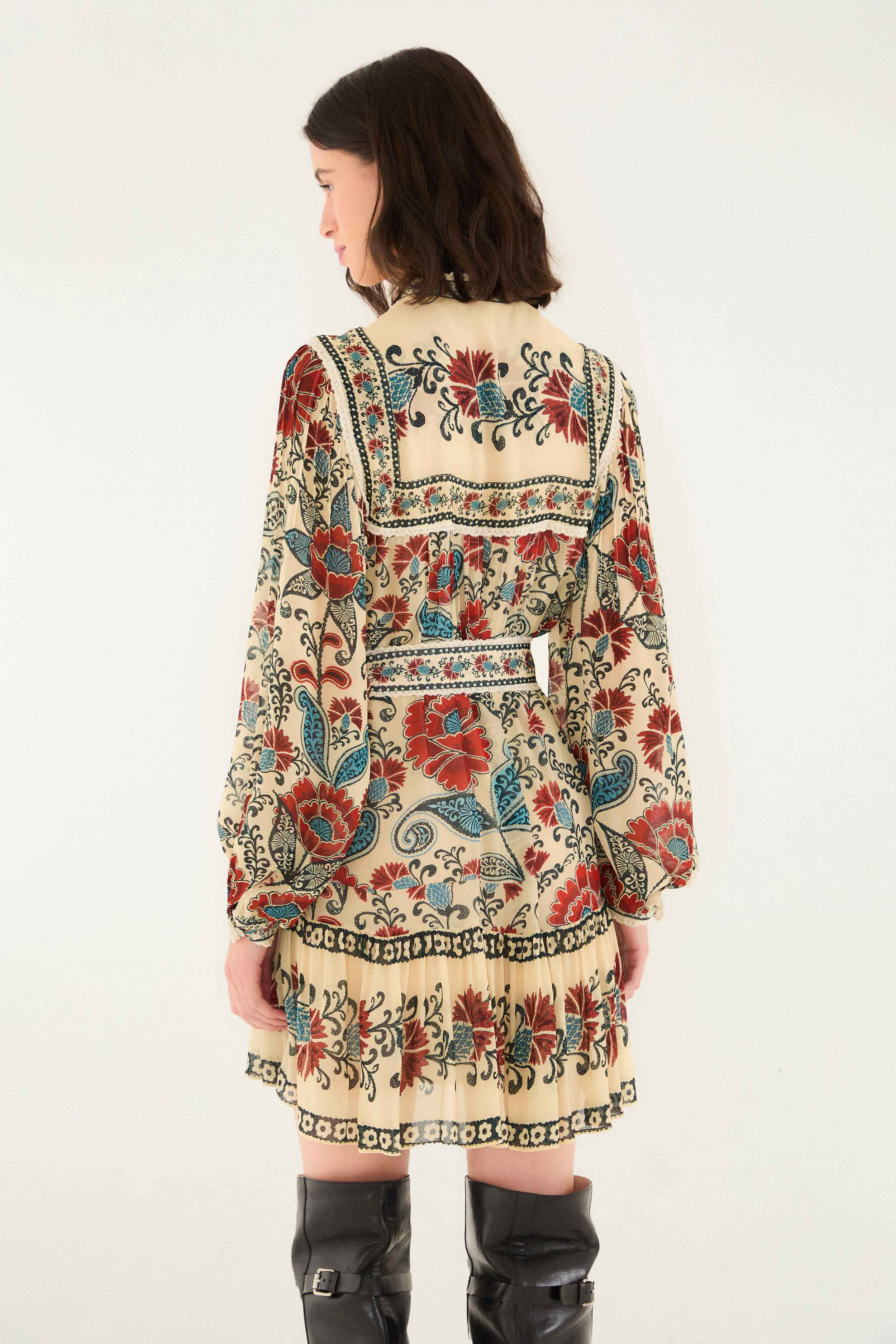 Sand Francesca Long Sleeve Mini Dress - 3