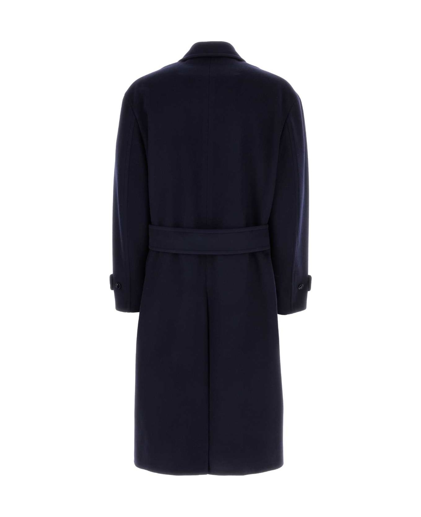 Midnight Blue Wool Coat - 2