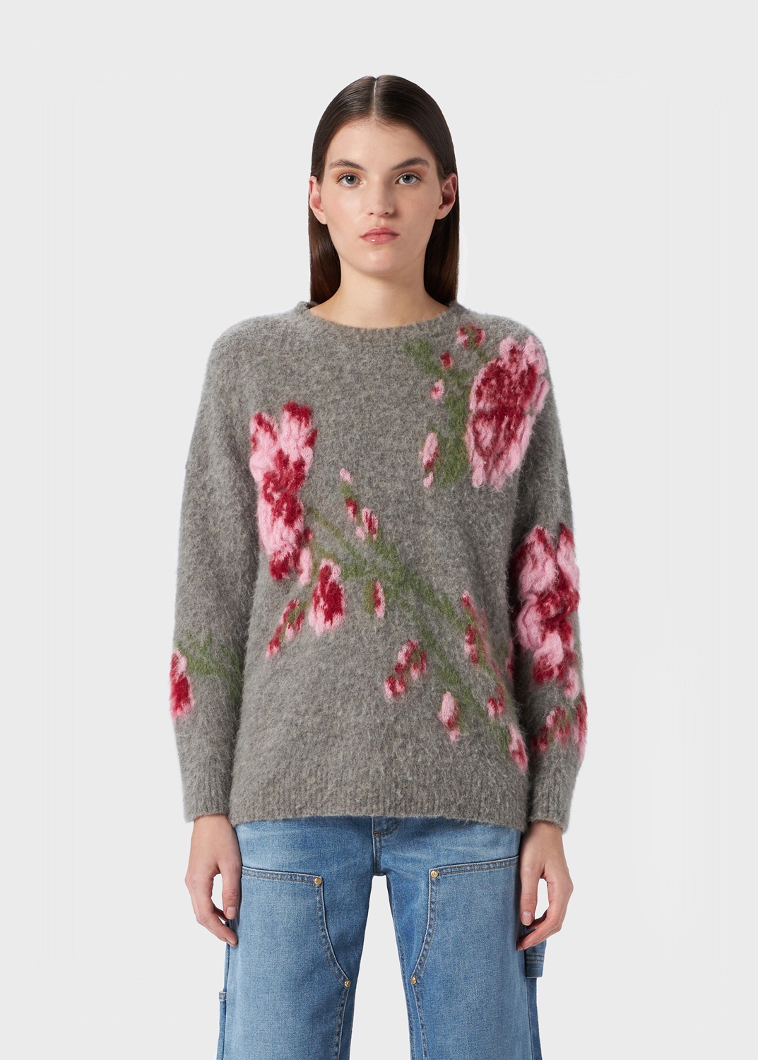 SWEATER WITH JACQUARD ROSES - 3