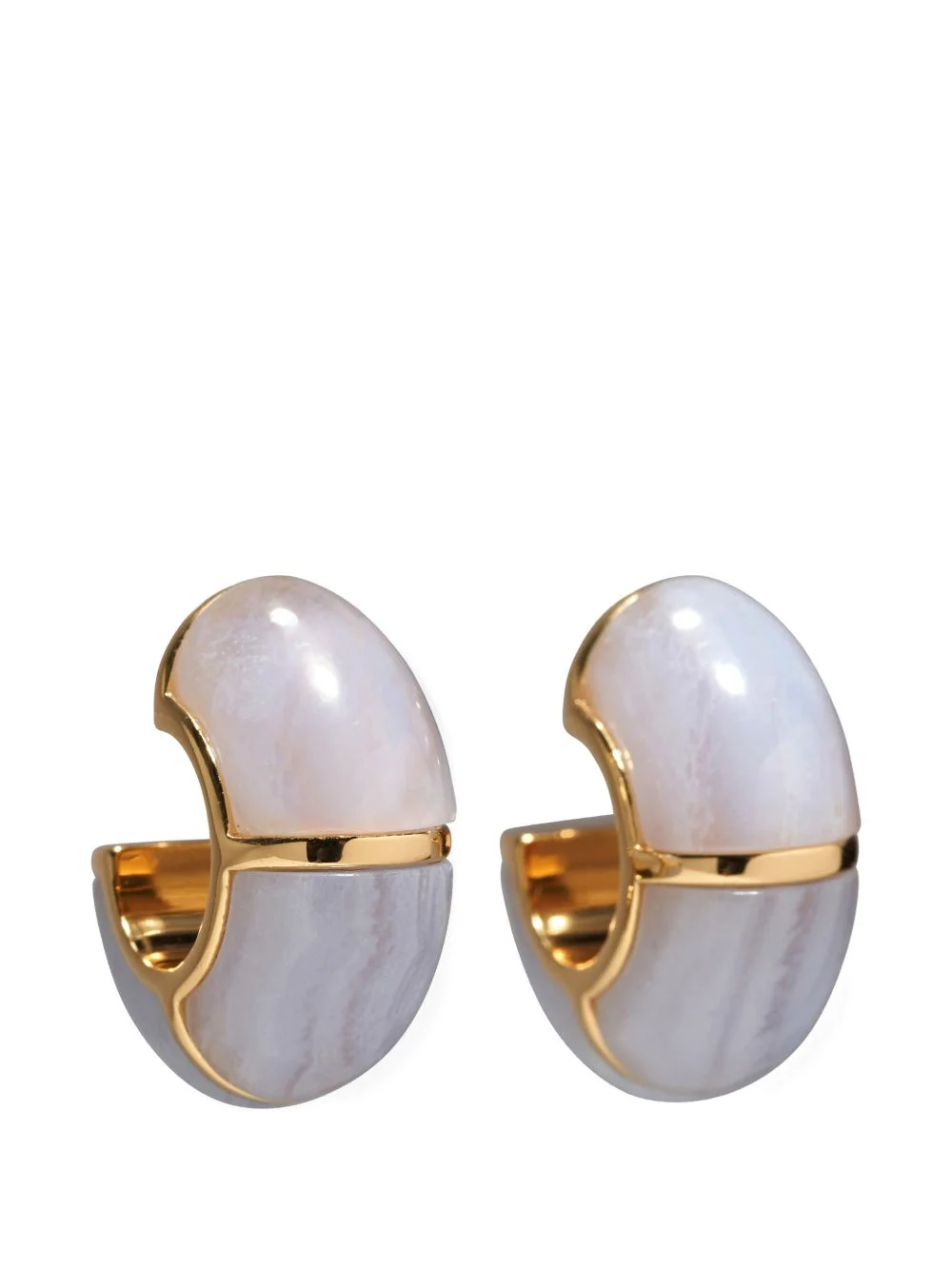 Zellige agate hoop earrings - 1