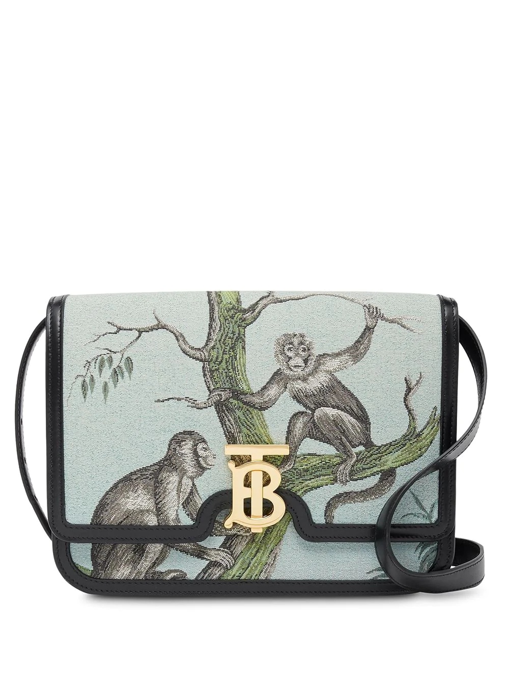 medium monkey jacquard TB shoulder bag - 1