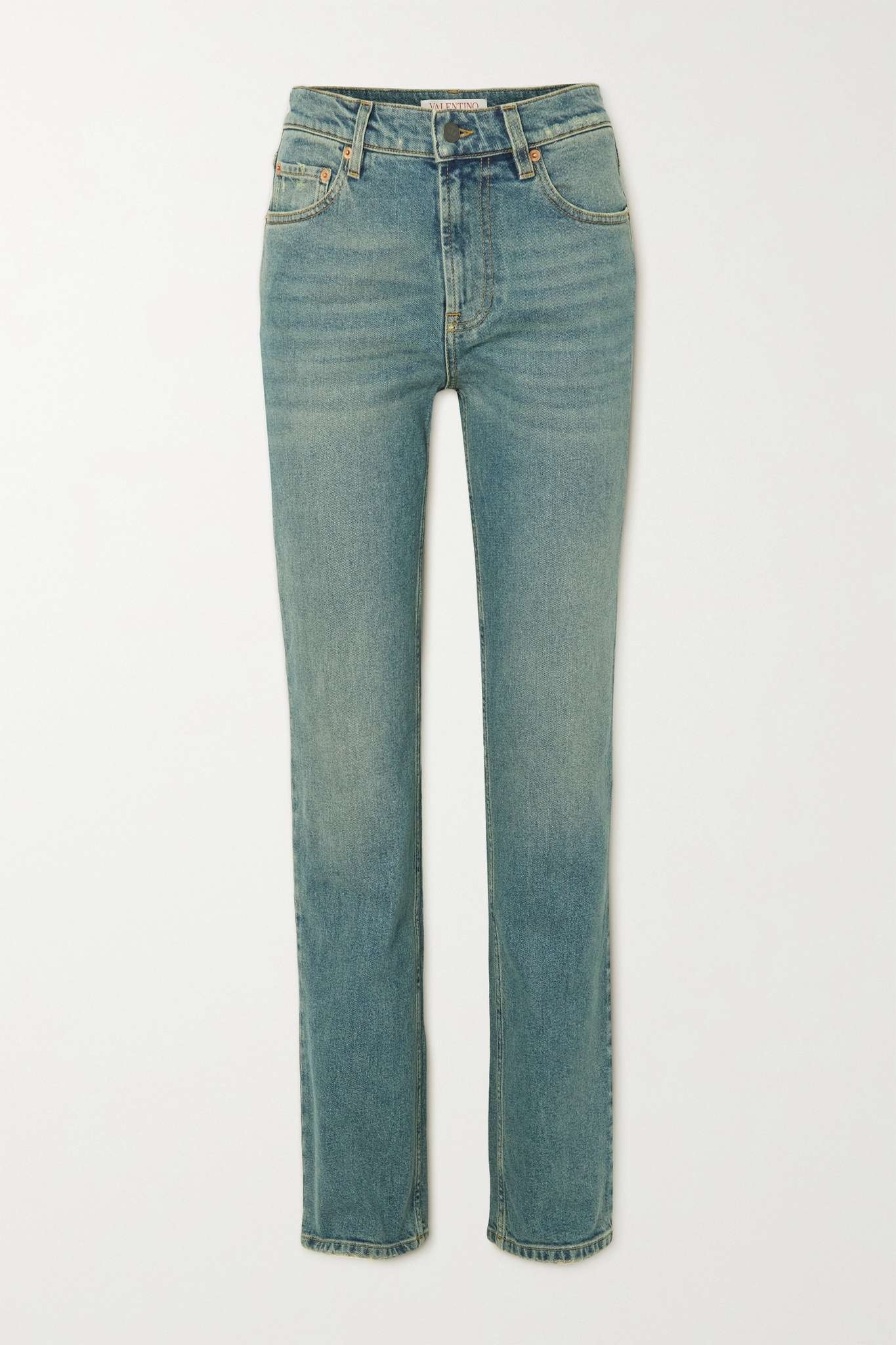 High-rise straight-leg jeans - 1