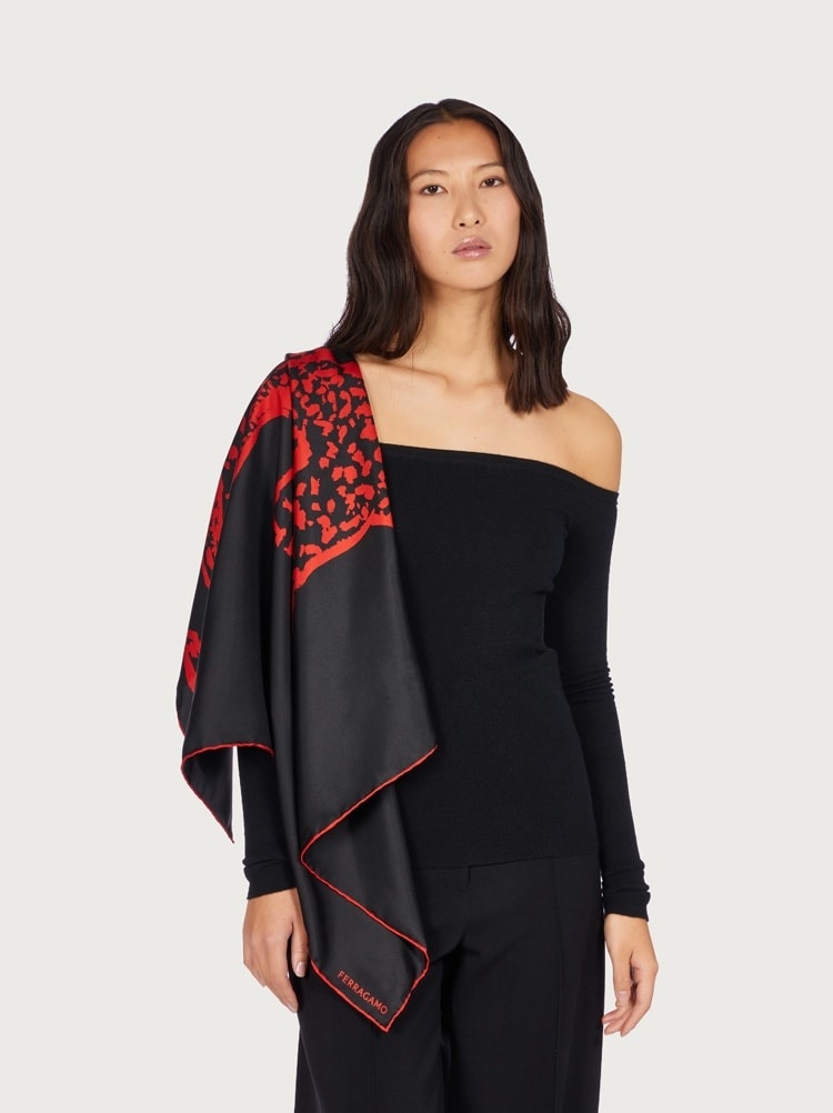 JAGUAR PRINT FOULARD - 2
