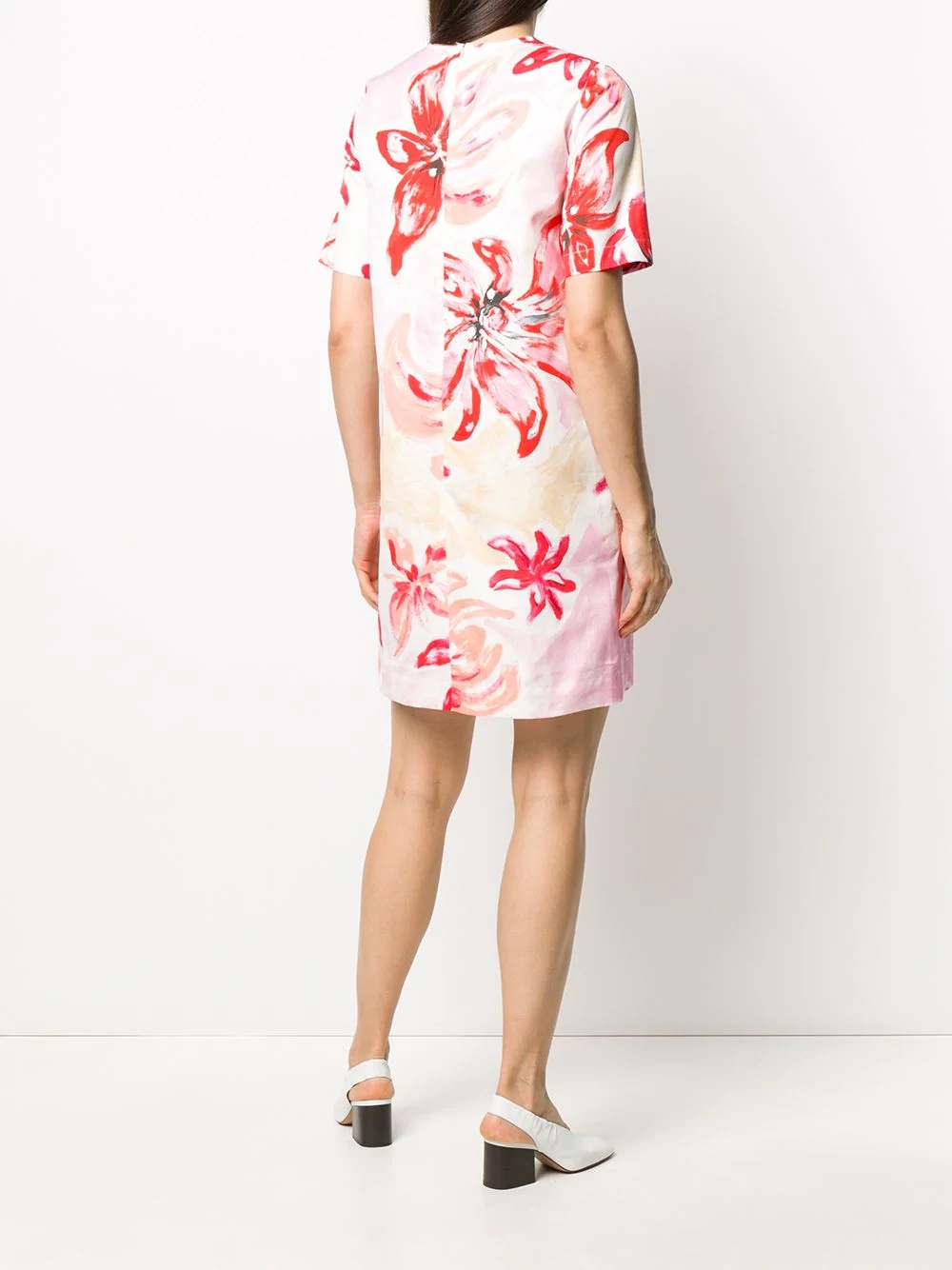 clematis print shift dress - 4