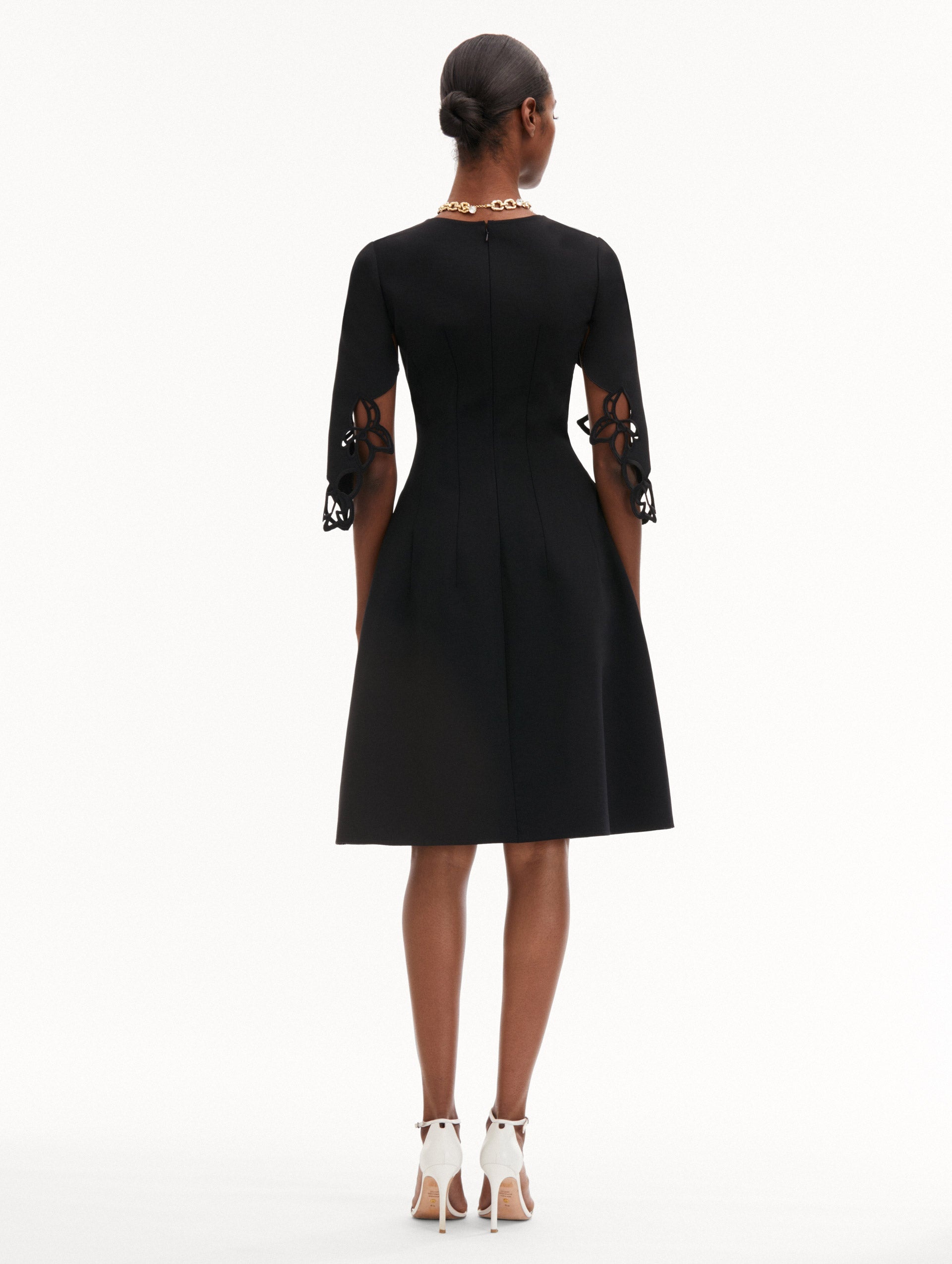 ORCHID SLEEVE SPLIT NECK DRESS - 3