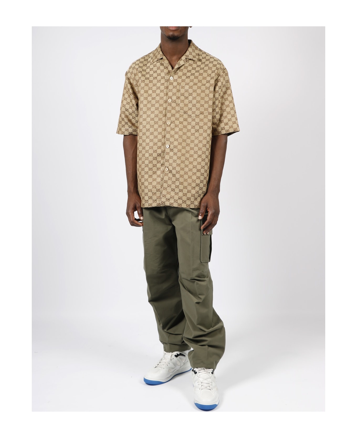Green 'cargo' Pants With Branded Details In Supreme Fabric In Cotton Man - 2