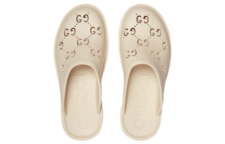 Gucci Slip On Sandal 'Cut Out Monogram - Mystic White' 655517-JFB00-9022 - 4