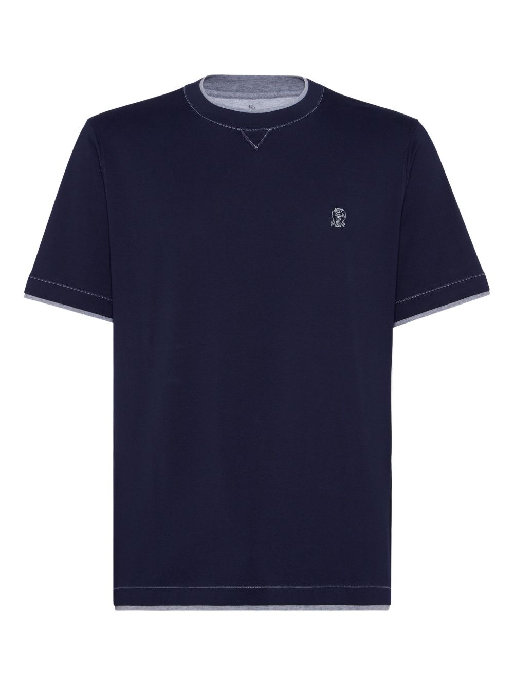 logo-embroidered T-shirt - 7