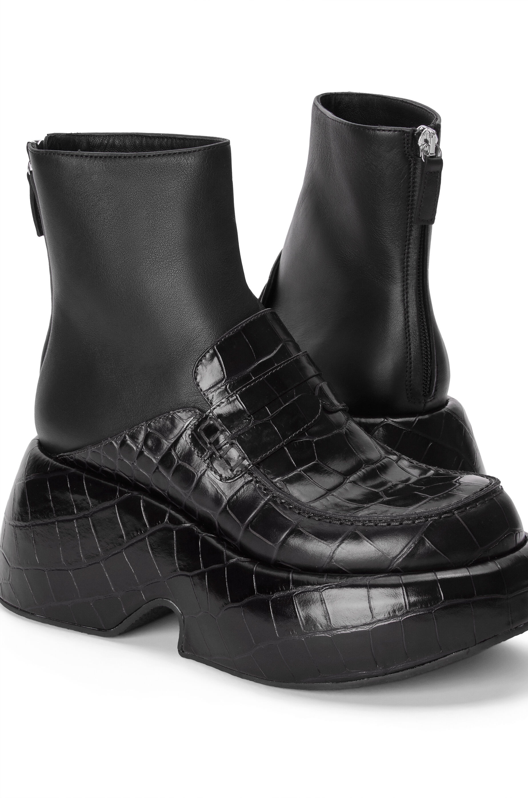 Wedge loafer boot in calfskin - 4