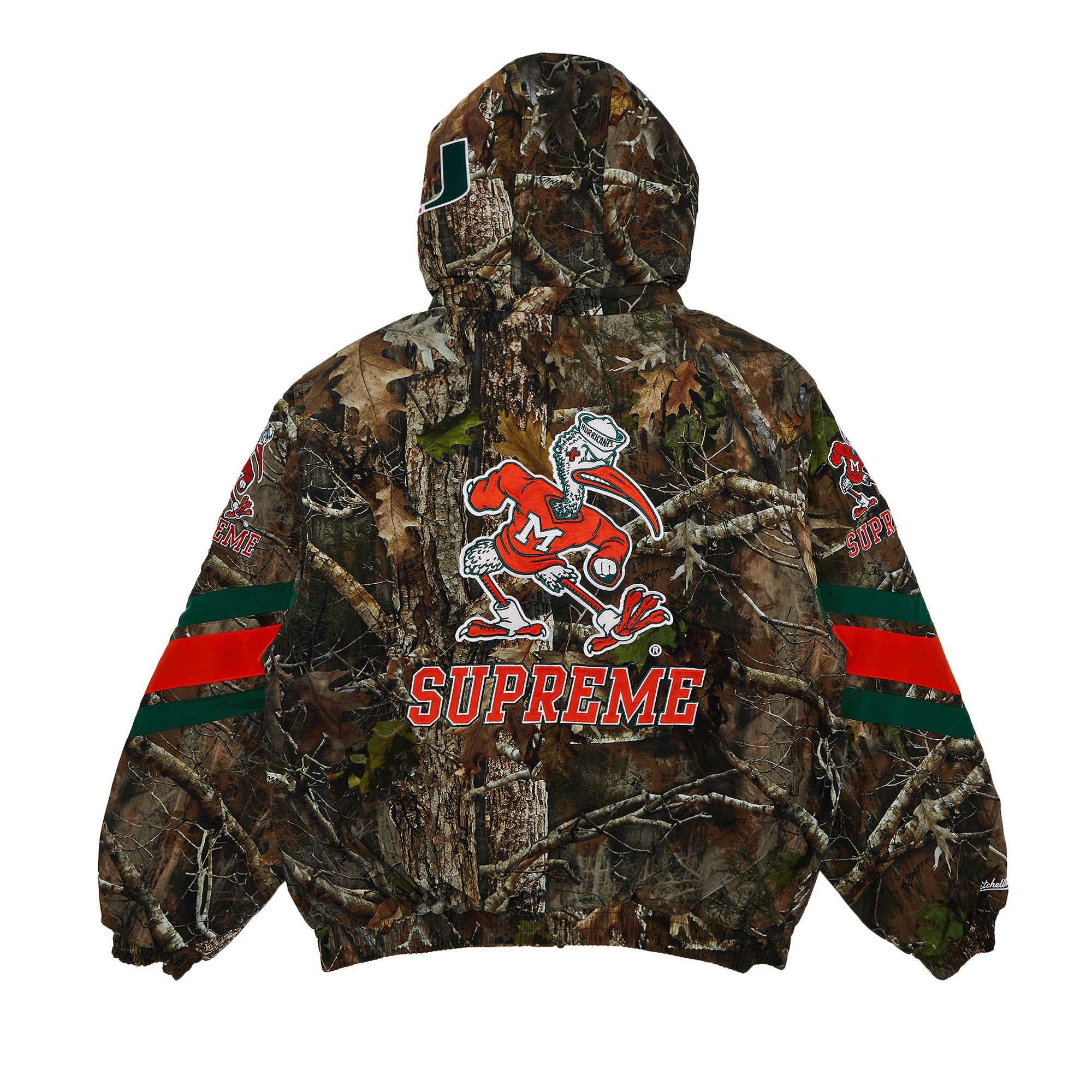 Supreme x Mitchell & Ness NCAA Hooded Stadium Jacket 'TrueTimber Kanati Camo' - 2