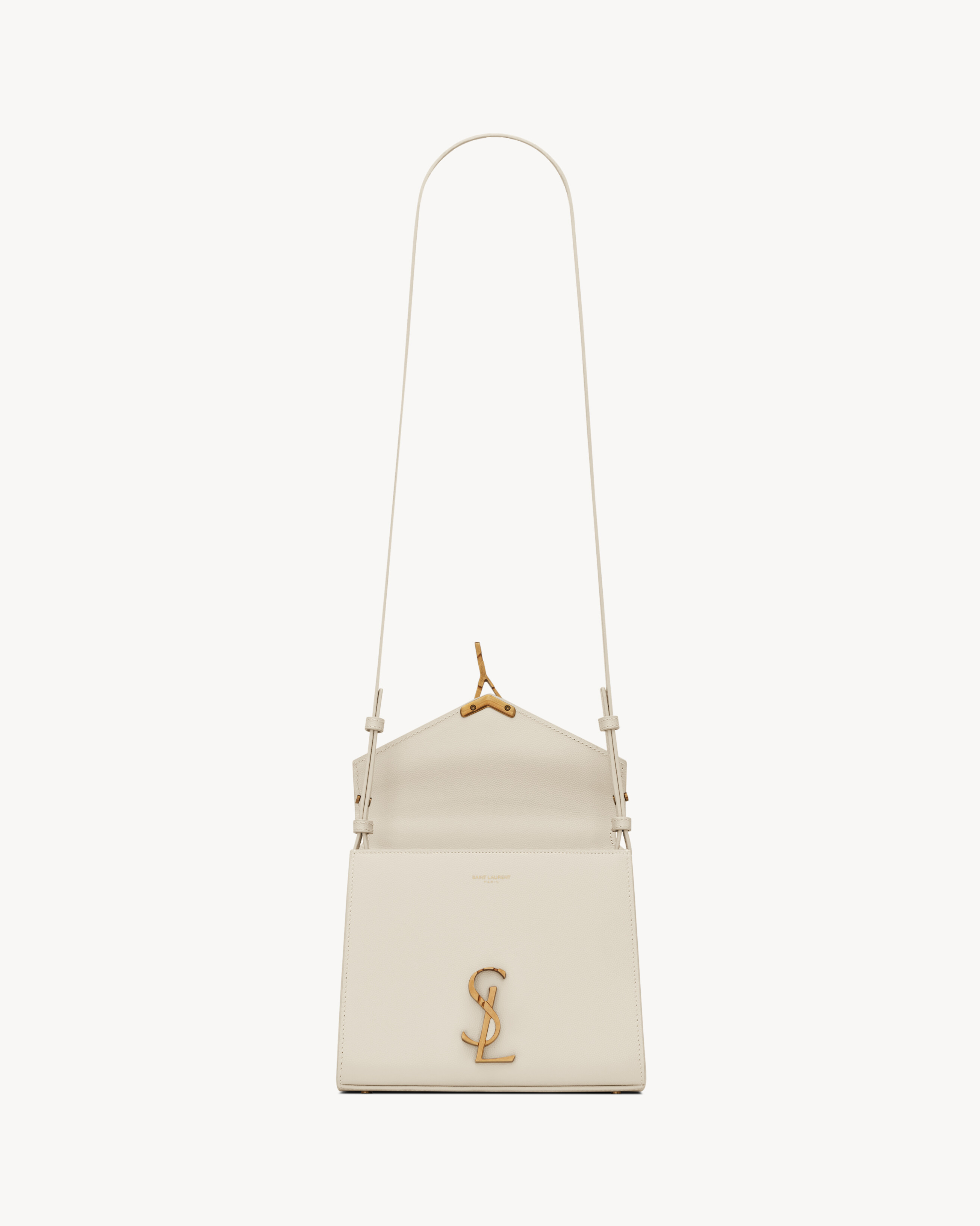 CASSANDRA MINI TOP HANDLE BAG IN GRAIN DE POUDRE EMBOSSED LEATHER - 5