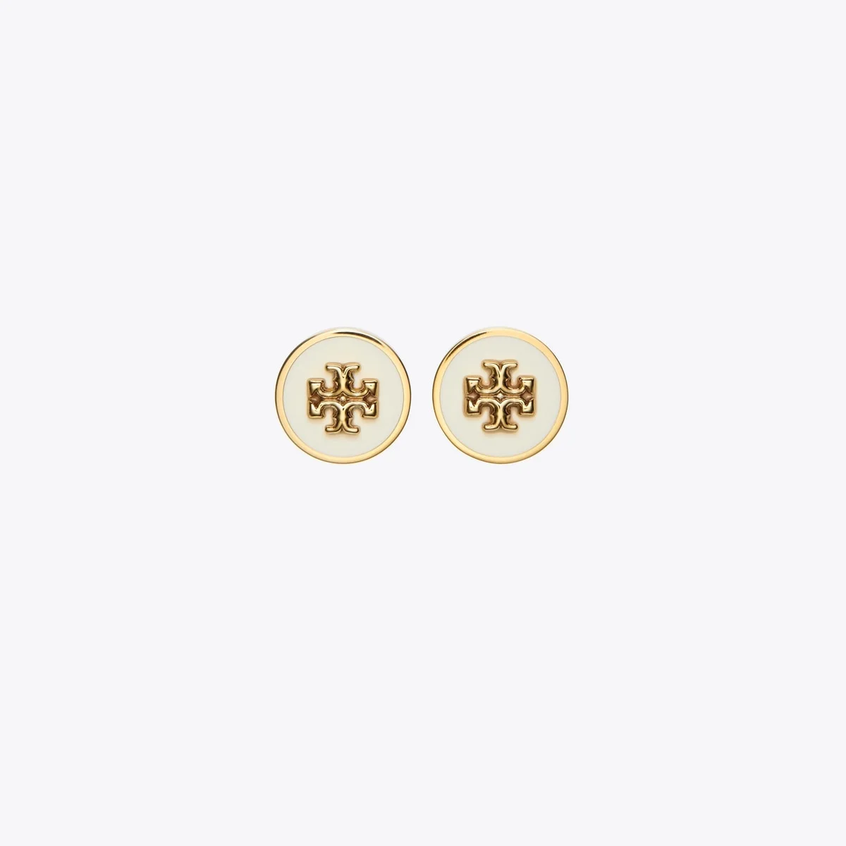 Icon Enamel Circle-Stud Earrings - 1