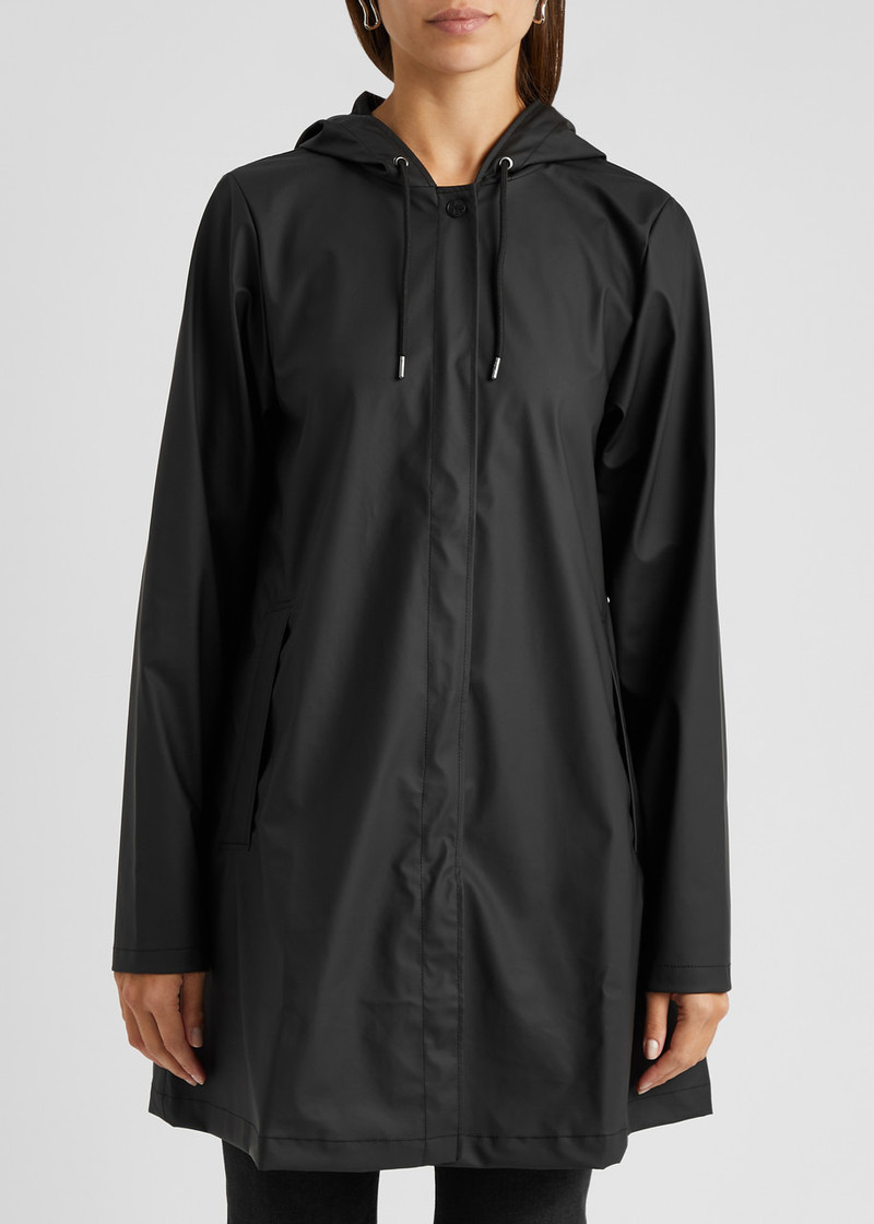 RAINS Hooded rubberised jacket outlook