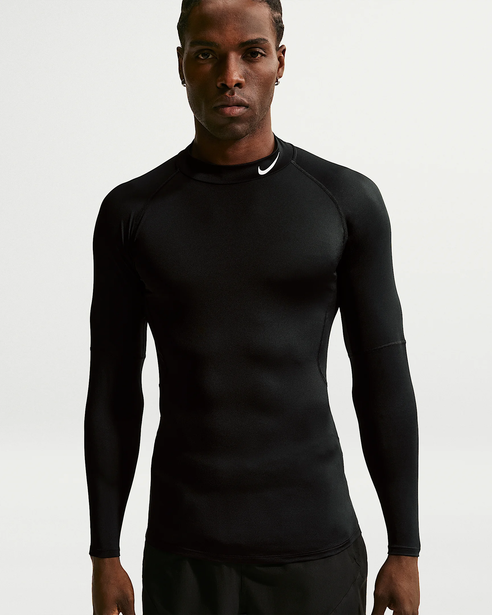 Nike Pro Men's Dri-FIT Fitness Mock-Neck Long-Sleeve Top - 1