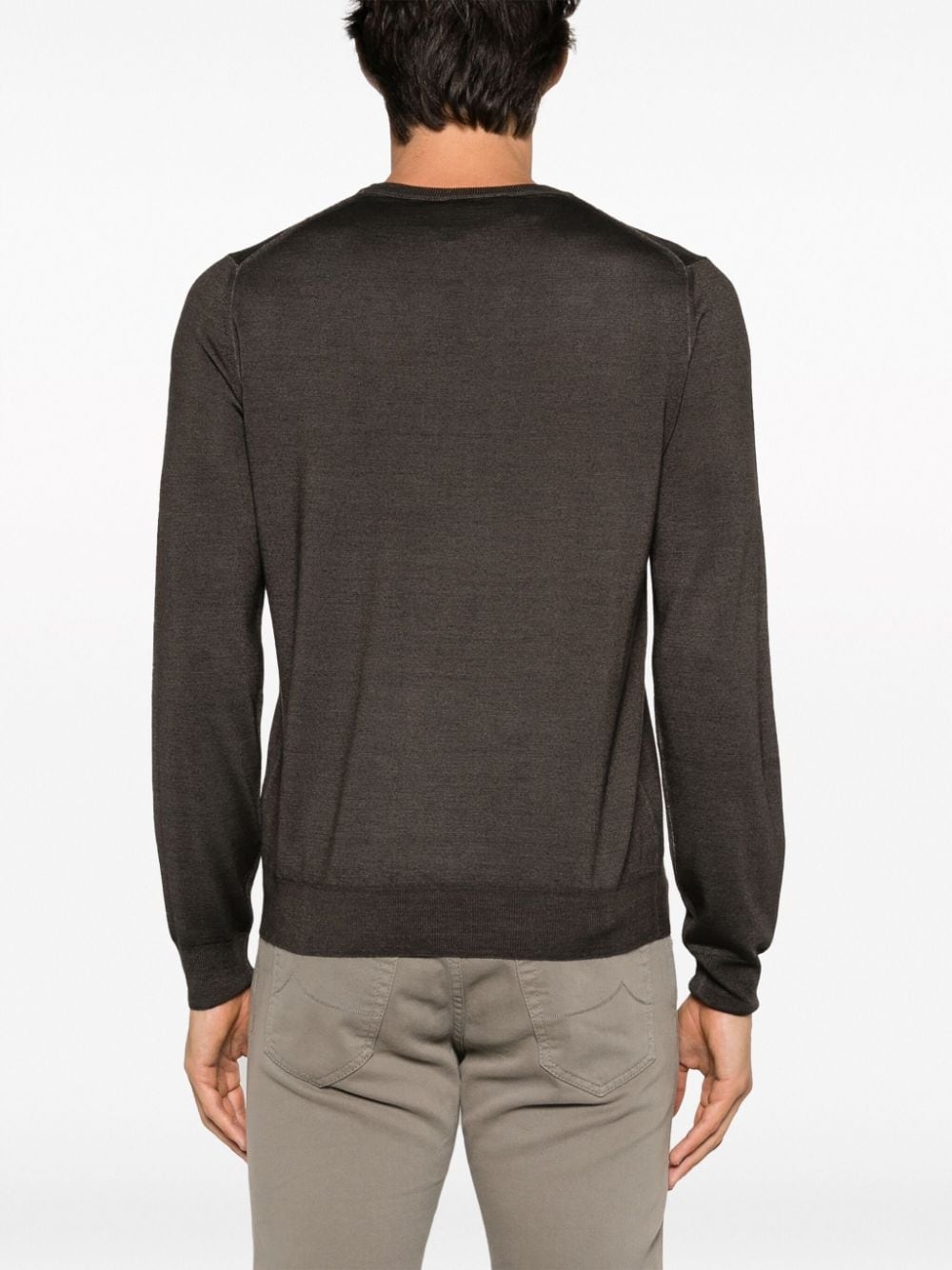 fine-knit wool jumper - 4