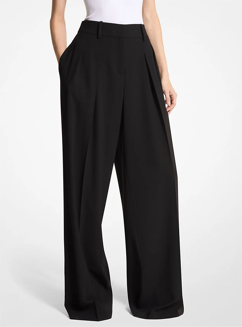 Pleated Wool Trousers - 1