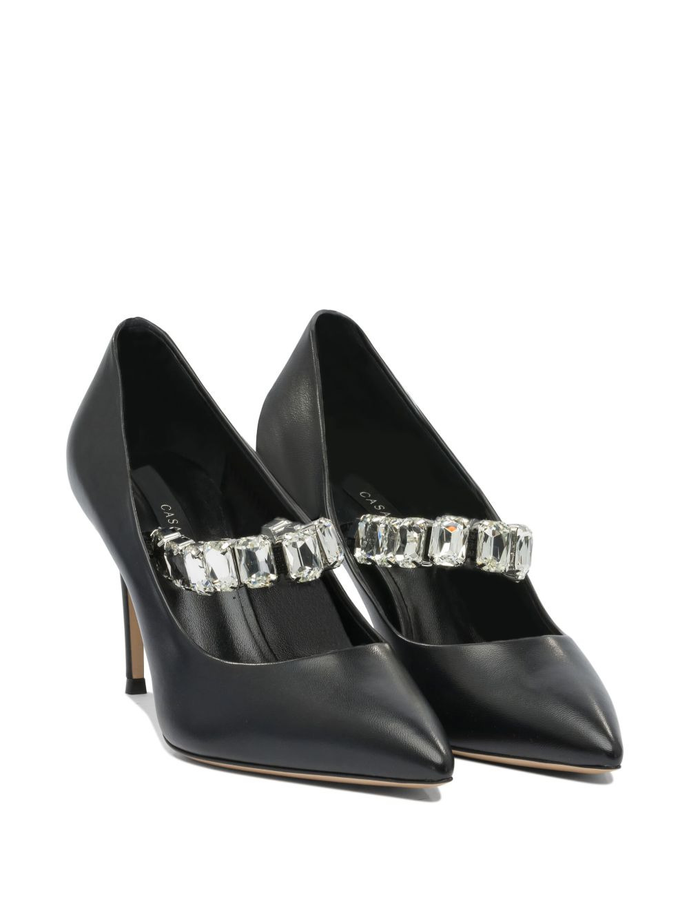 100mm crystal-embellished pointed-toe pumps - 2