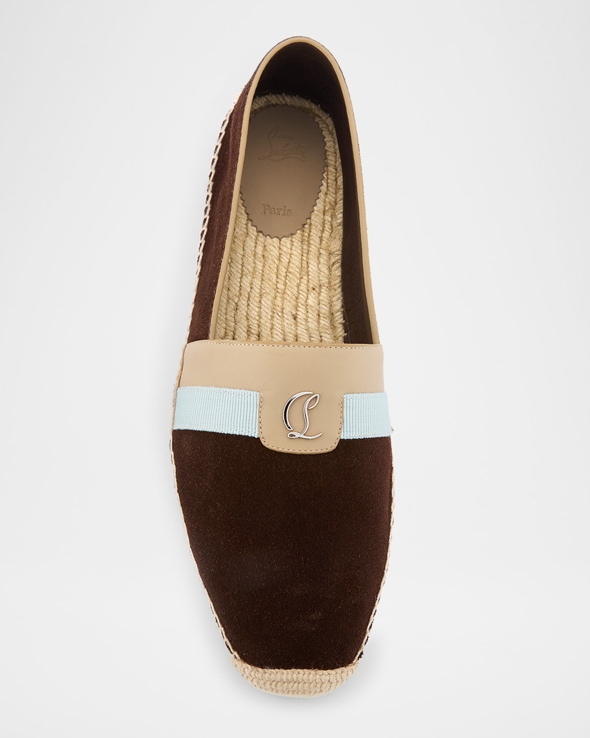 Men's Alfarica Reversed Nubuck Leather Red-Sole Espadrilles - 5