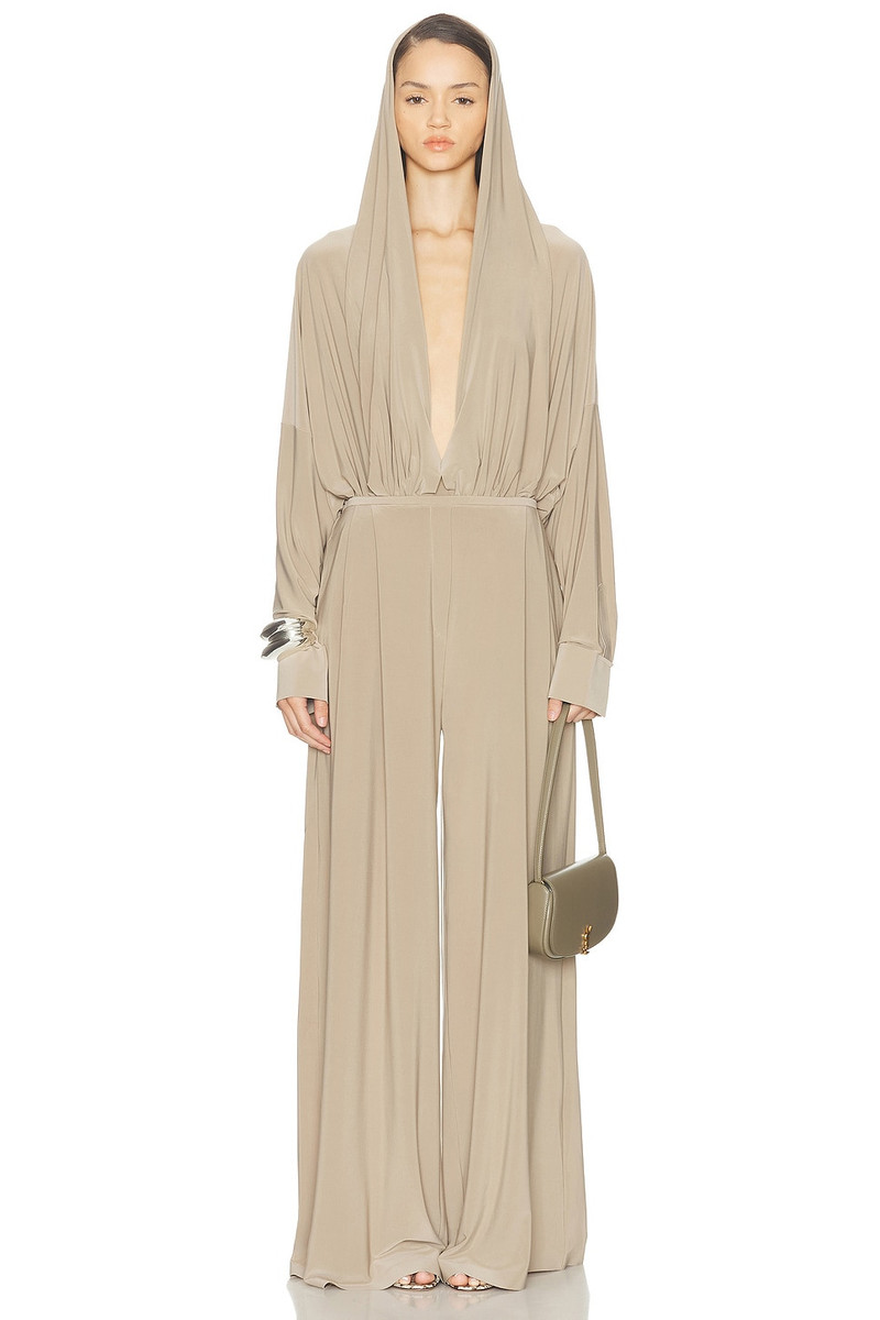 NORMA KAMALI Hooded Super Oversized Boyfriend Bodysuit outlook