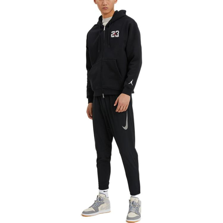 Air Jordan Solid Color Alphabet Jacket Men's Black DR6424-010 - 2