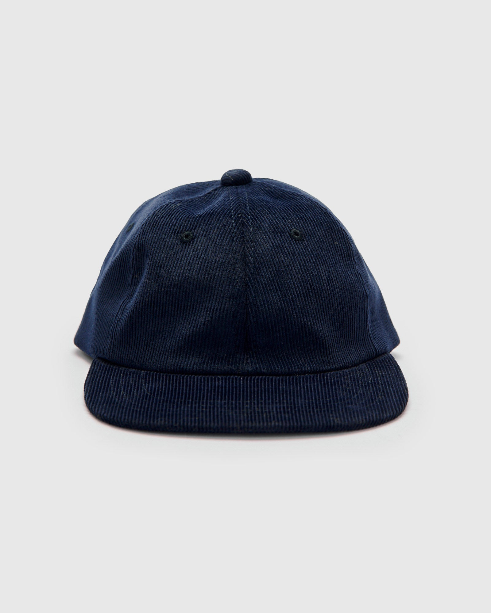 6-Panel Regimental Strap Corduroy Cap in Navy - 4