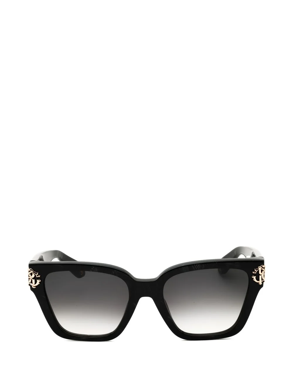 logo-plaque rectangle-frame sunglasses - 1