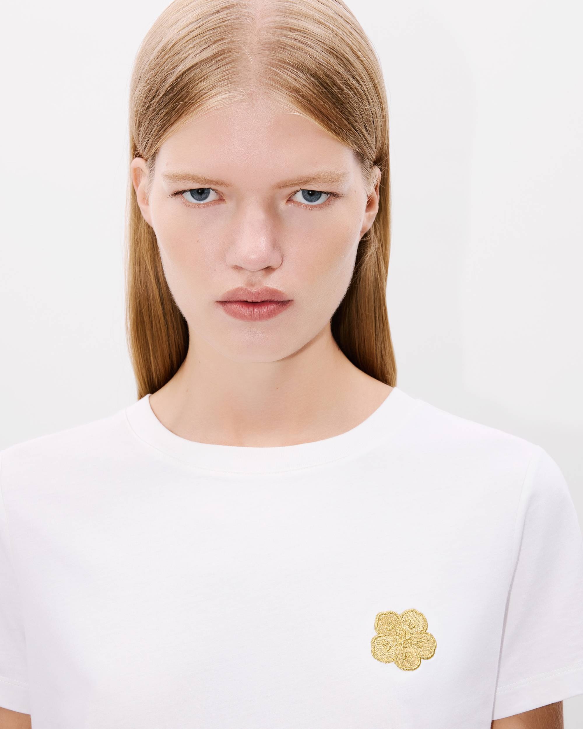 'Boke Flower' embroidered cotton T-shirt - 6