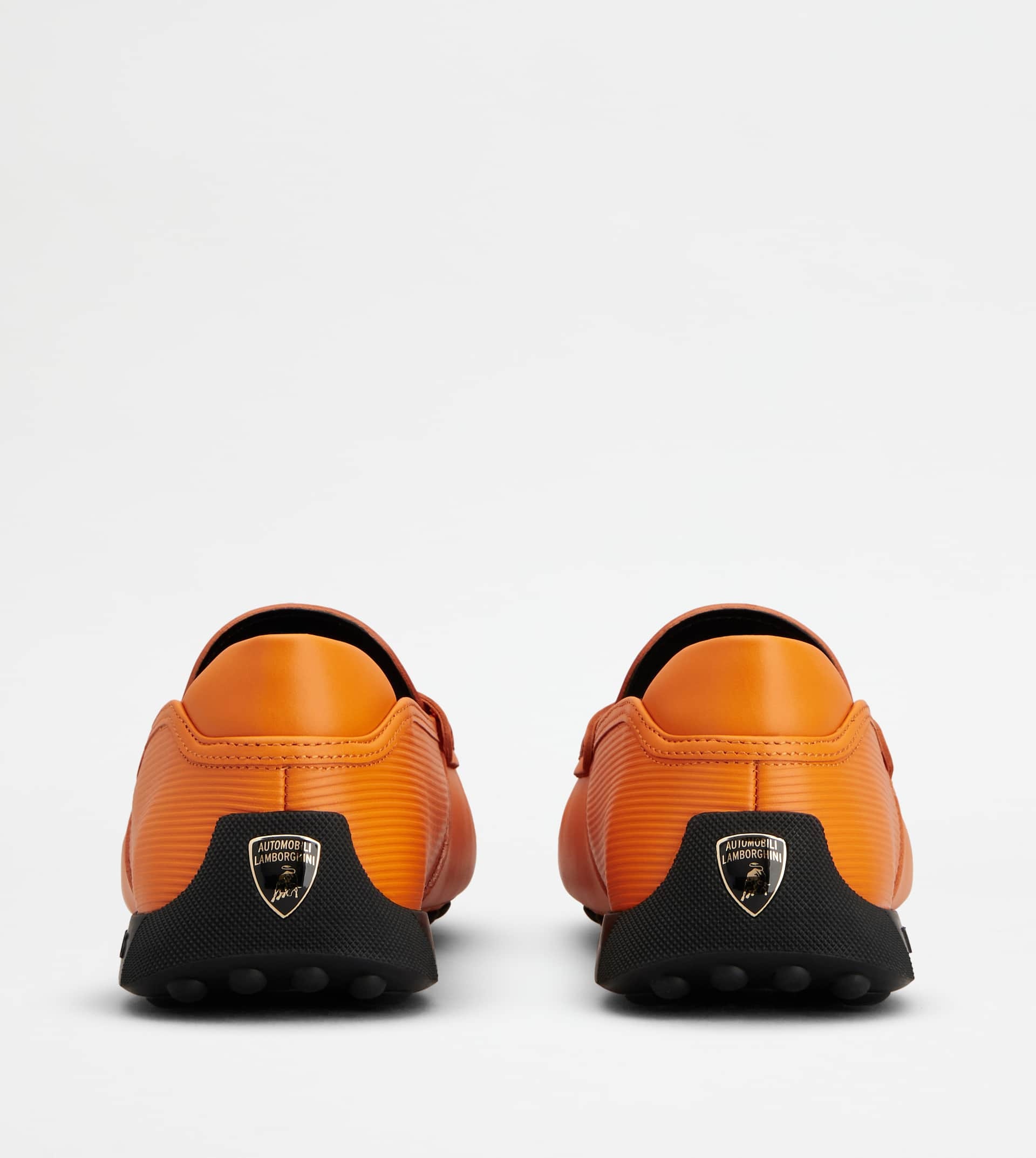 LOAFERS IN LEATHER - ORANGE - 3