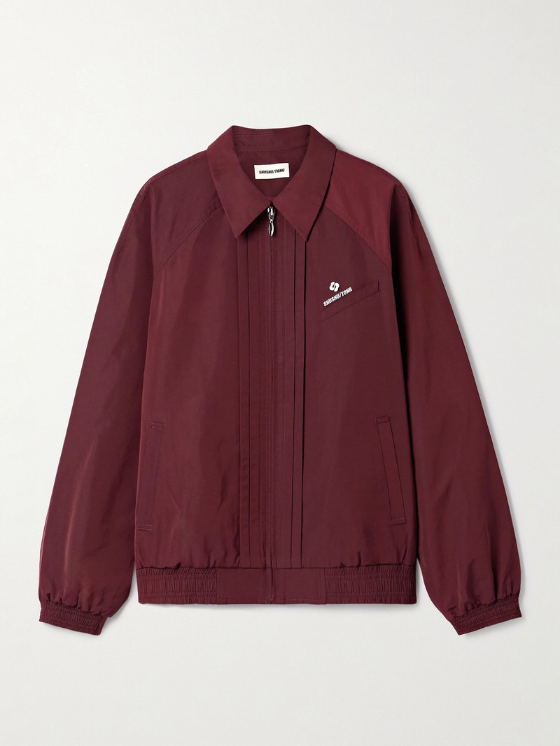 Pintucked Embroidered Shell Jacket 1